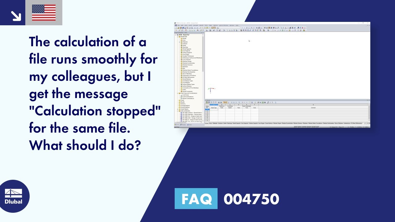 FAQ 004750 | The calculation of a file runs smoothly for my colleagues, but I get the message...