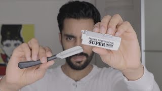 How To Shave With The Feather Artist Japanese Cut Throat Razor  | Muazo