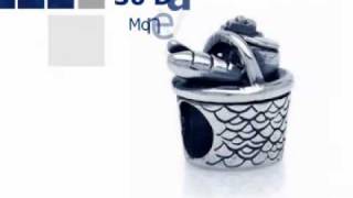 AUTH Nagara PICNIC BASKET Sterling Silver Bead Charms fits P