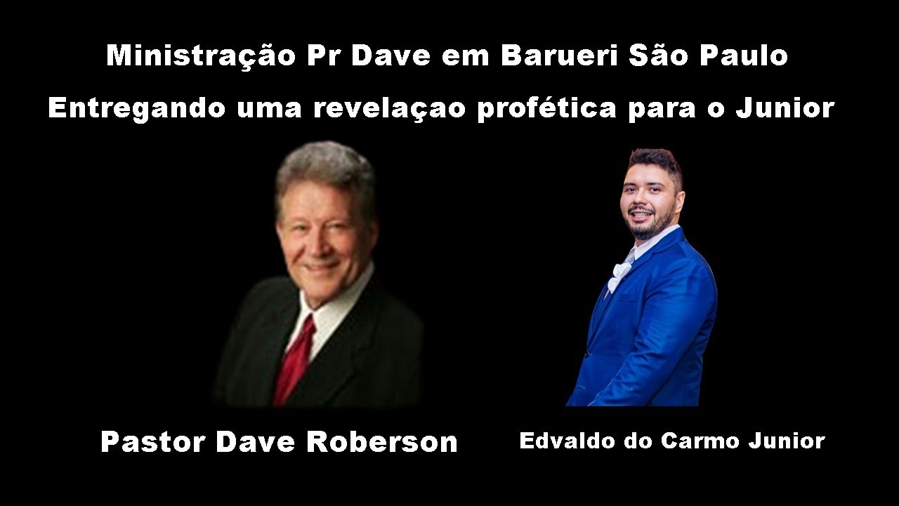Pastor Dave Roberson entregando revelação para Edvaldo do Carmo Junior, em Barueri São Paulo