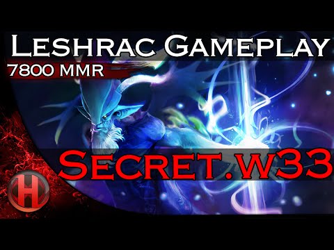 Secret.w33 7800 MMR Leshrac Gameplay Dota 2