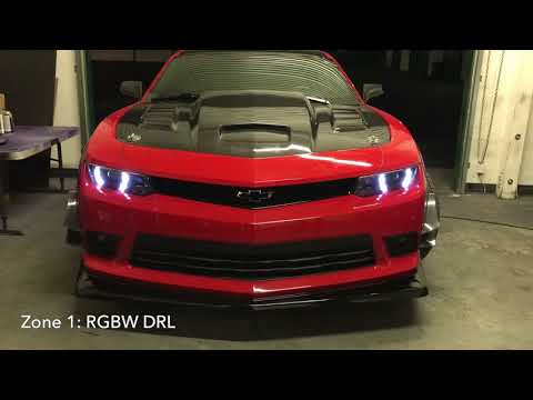 2014-2015 Chevrolet Camaro w/RGBW Multicolor DRL Boards & Demon Eyes
