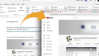 HOW TO INSERT A HYPERLINK TO A WEBPAGE IN MICROSOFT WORD
