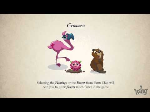 Official Farm Heroes Saga - Farm Club - Grow flowers faster with the Flamingo and Beaver