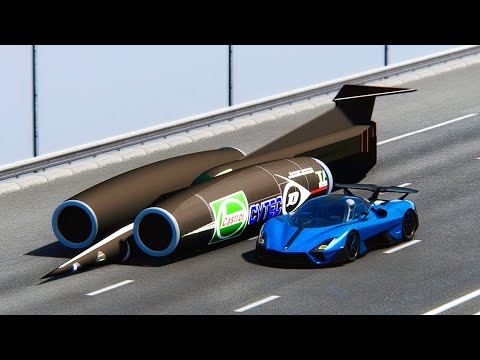 2022 SSC Tuatara Striker vs Thrust SSC - Drag Race 20 KM