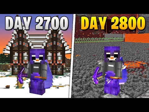 I Survived 2,800 Days in HARDCORE Minecraft...
