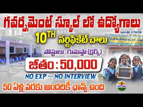 10th Pass Govt School Jobs 2026 | Government School Recruitment Job Vacancy 2026 Apply