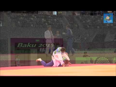 Serhiy Drebot vs Rok Draksic European judo teams championships - Baku 2015