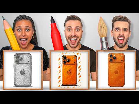 PENCIL vs. MARKER vs. BRUSH Drawing Challenge!