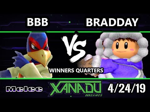 S@X 299 SSBM - BBB (Falco, Jigglypuff) Vs. bradday (Ice Climbers) - Smash Melee Winners Quarters