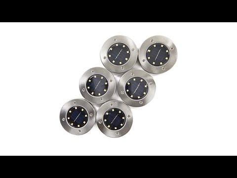 Bell   Howell Disk Lights Deluxe Solar Lights 6pack