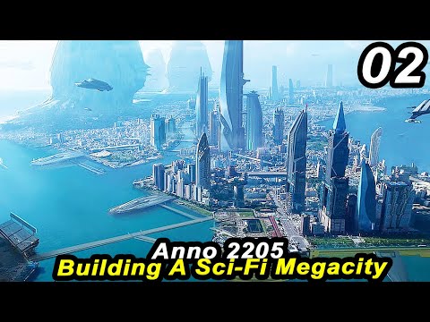 Space Shuttle to the MOON in Anno 2205 MEGACITY || Sci-Fi City Builder FULL GAME Lets Play Part 02