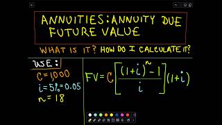 Annuities: Annuity Due, Finding Future Value