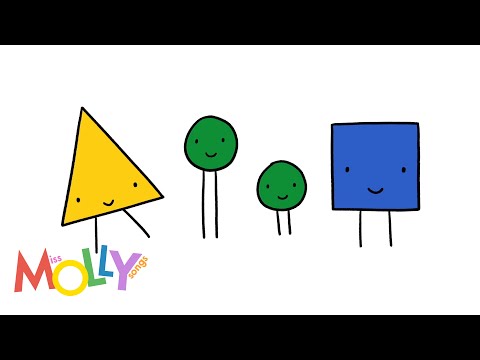 Triangle, Circle, Circle, Square! | A Shape Song | Miss Molly Sing Along Songs