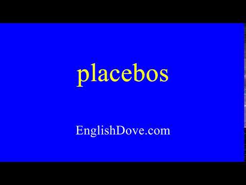 How to pronounce placebos in American English.