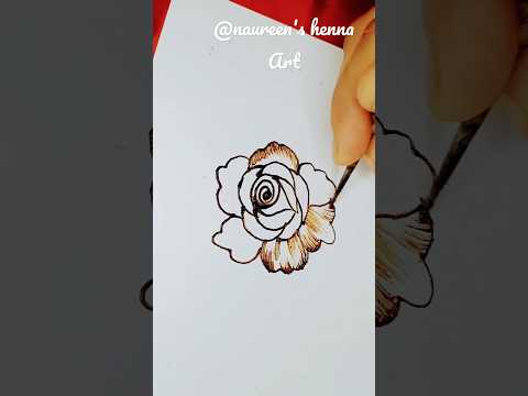 How to make 3D Rose Henna Flowers 🌹 #shorts #trending #henna #viral #tiktok