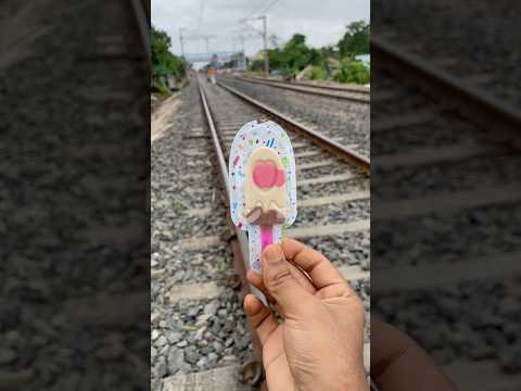 Ice cream 🍦 chocolate vs train 🚊 what 😱 happened next..? #shorts #train #chocolate #icecream