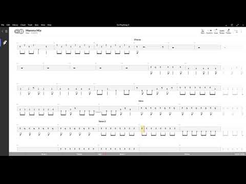 Mamma mia ( Abba ) ,Tablatura e base Senza Basso - Backing bass track - NO BASS