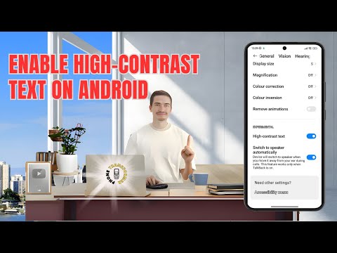 How to Enable High-Contrast Text on Android