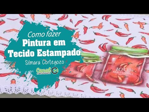 Como fazer - Pintura Sobre Tecido Estampado