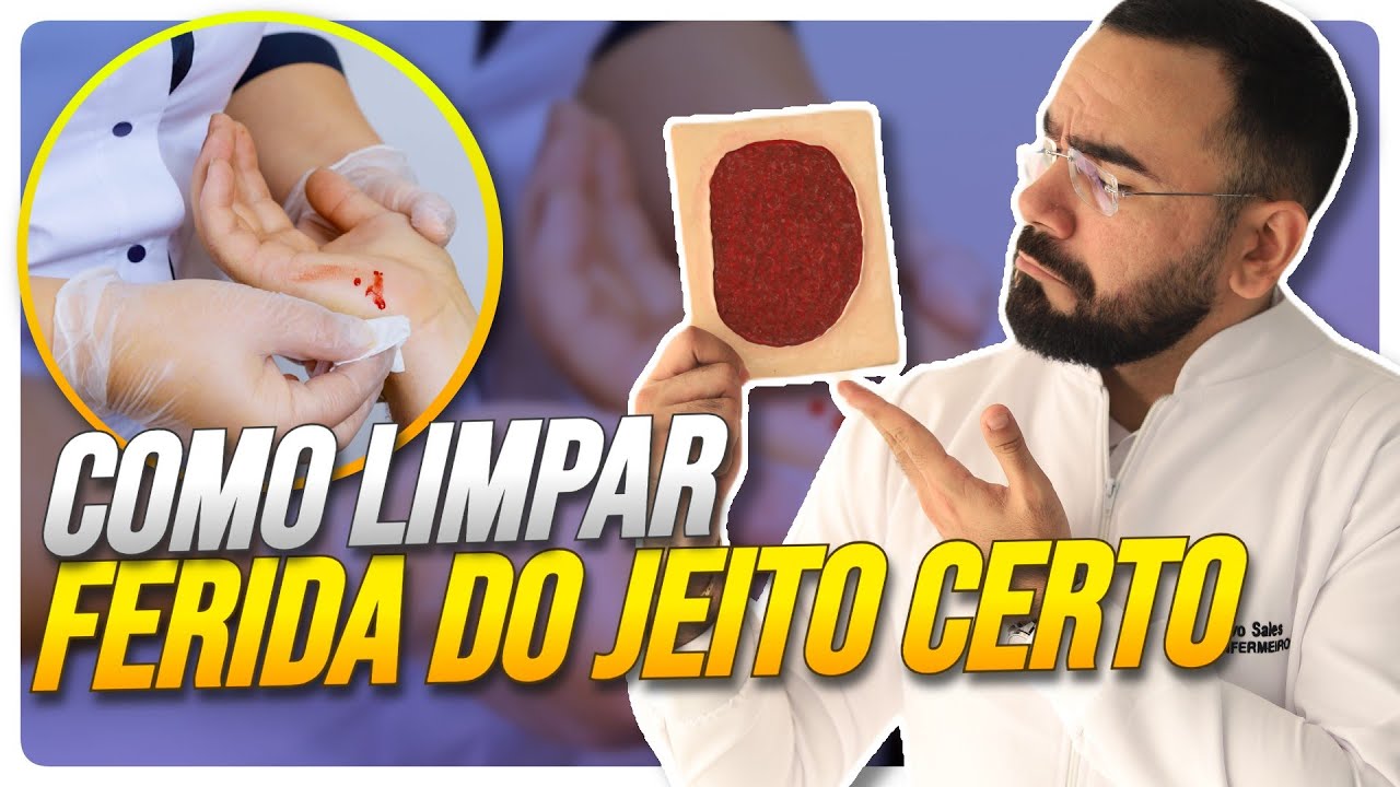 🔴LIMPEZA DE FERIDA: COMO LIMPAR A FERIDA DO JEITO CERTO (AULA PRÁTICA)