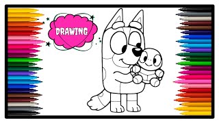 How to Draw Bluey's Bingo | Simple and Fun Drawing for Kids | Draw Bingo from Bluey step by step