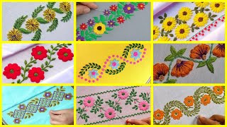 2026 Hemline embroidery border / floral borderline embroidery for tablecloth/ bedsheets/ dupatta