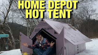 I made a HOT TENT from INSULATION 