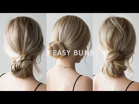 HOW TO: 3 EASY Low Bun Hairstyles 💕 Perfect for Prom,...