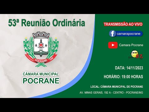 53ª Reunião Ordinária - Câmara Municipal de Pocrane