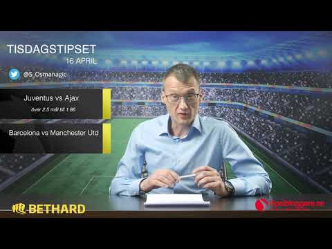 Speltips: Juventus - Ajax & Barcelona - Manchester United 16/4