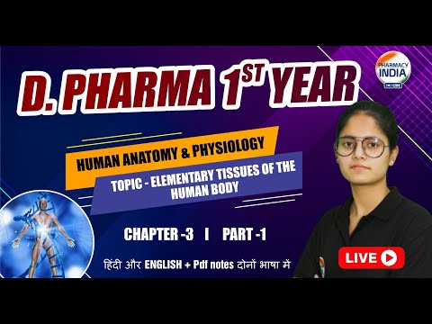 Elementary tissues of the human body | HAP | Chapter - 3 | Part - 1 | D. Pharma | FIRST YEAR #drx