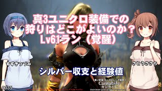 【黒い砂漠】真3ユニクロ装備での狩りはどこがよいのか？Lv61ラン（覚醒）シルバー収支と経験値