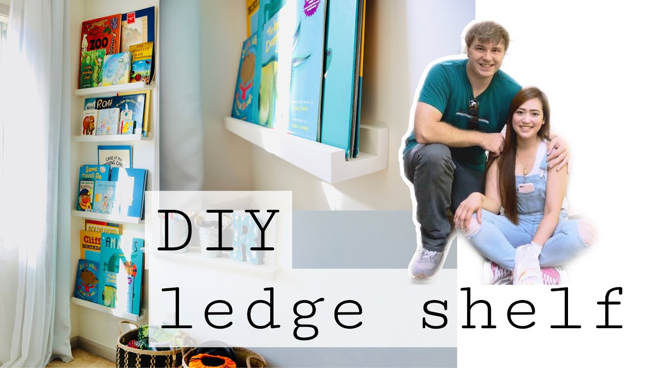 DIY ledge shelf [Bookshelf ledge]