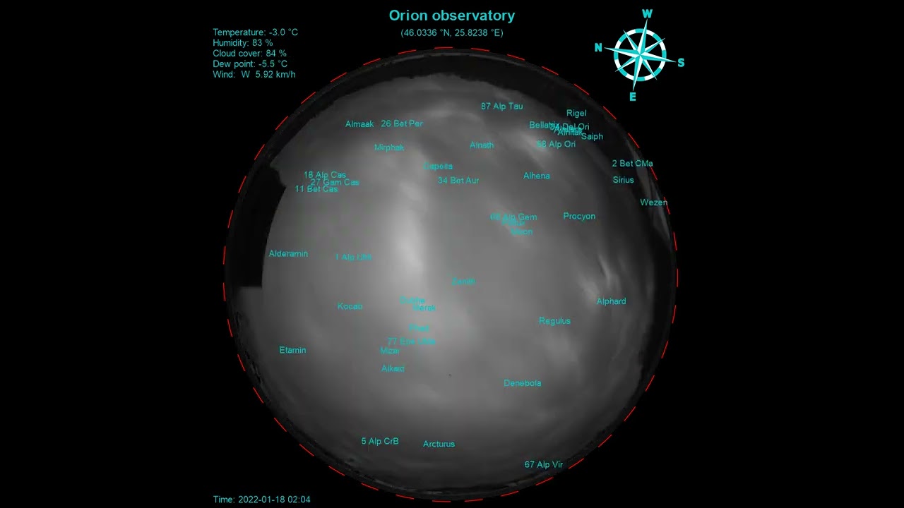 Hyperlapse all-sky footage (2022-01-17 - 2022-01-18)
