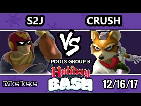 Holiday Bash SSBM - Tempo | S2J (Captain Falcon) VS EGTV | Crush (Fox) - Melee Pools