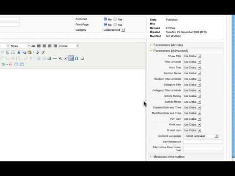 Joomla 1 5 Beginner Lesson 20 Creating an Article