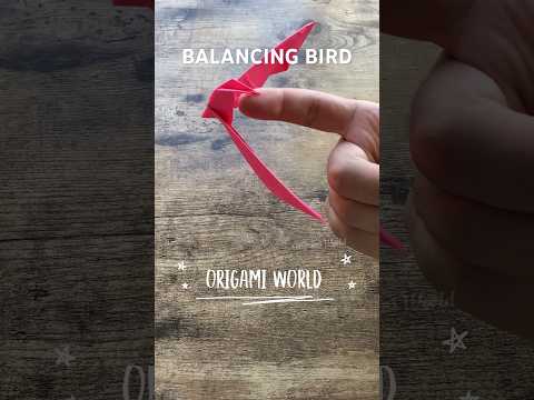 EASY TUTORIAL ORIGAMI BALANCING BIRD PAPERCRAFT IDEA | HOW TO FOLD BIRD ORIGAMI | BALANCING BIRD TOY