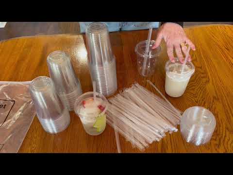 Clear Plastic Cups with Lids & Straws | Perfect for Parties, Iced Coffee & More!