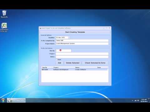 Excel Project To Do List Template Software