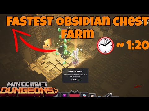 Minecraft Dungeons: FASTEST OBSIDIAN CHEST FARM! (Under 1:30!)