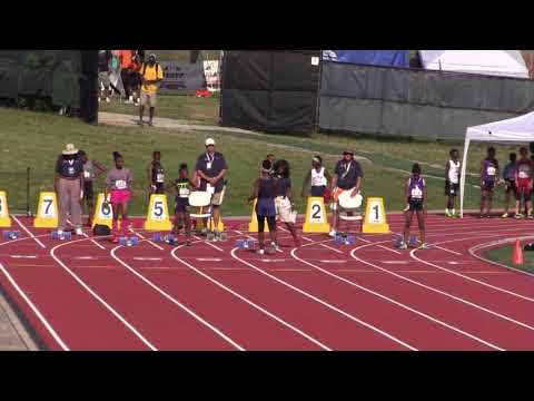 100m prelims heat 2 11-12 girls - 2019 USATF National Youth Outdoor Championships
