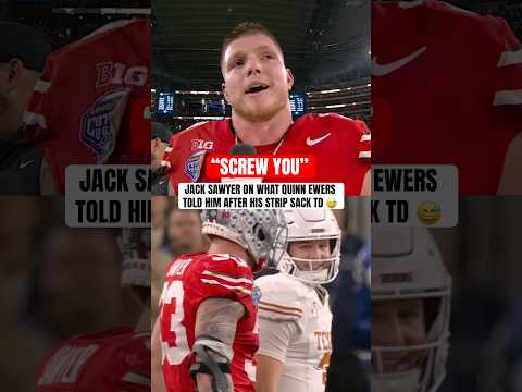 Jack Sawyer's clutch play against his former roommate sent Ohio State to the championship 👏
