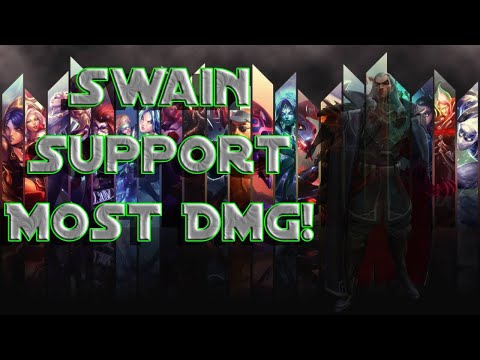Swain Low Key Top Tier Support!!?? most damage on team! Swain's W keeps the team alive!