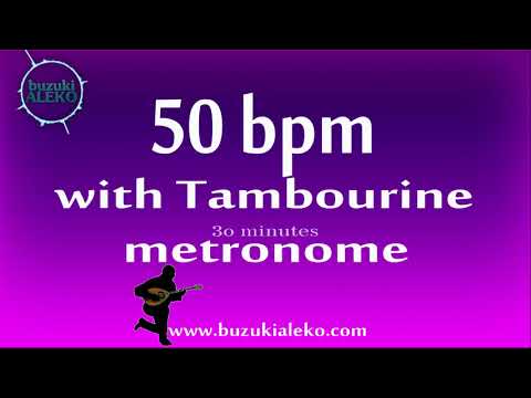50 bpm metronome with Tambourine - Lento