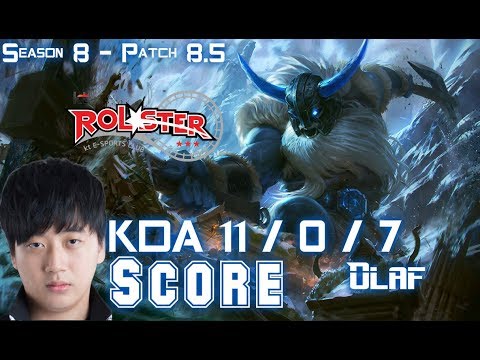 KT Score OLAF vs SKARNER Jungle - Patch 8.5 KR Ranked