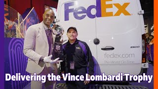 FedEx Delivering the Vince Lombardi Trophy to SuperBowl LVIII