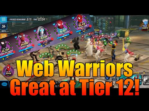 Web Warriors Don't Need Orange Gear! Clearing Doom 2 at Tier 12! - MSF - Marvel Strike Force