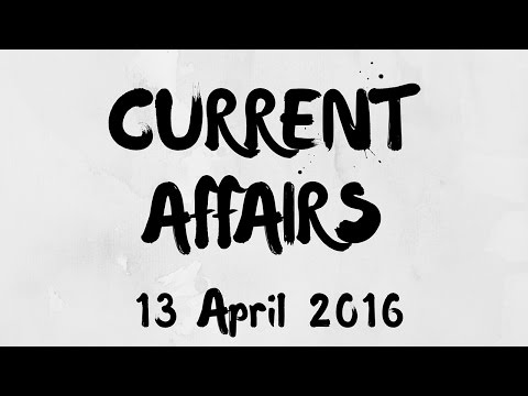 Current Affairs ll 13 April 2016 ll Padma Sachdev gets Saraswati Samman