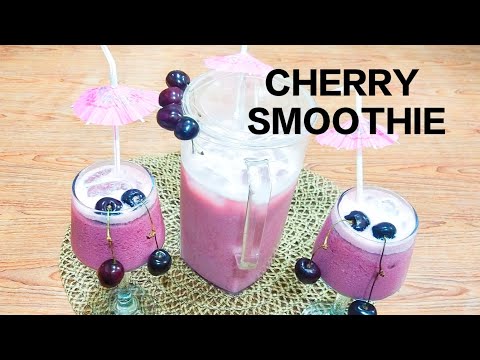 Cherry Smoothie Recipe/ how to make cherry smoothie in easy way